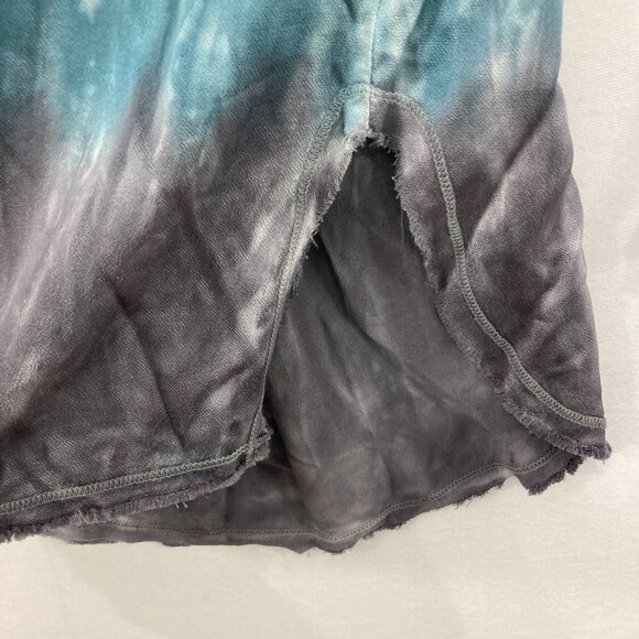 New XCVI Medium Blue Gray Tie Dye Boho Ultra Soft Stretch Long Sleeve Top - Picture 6 of 9